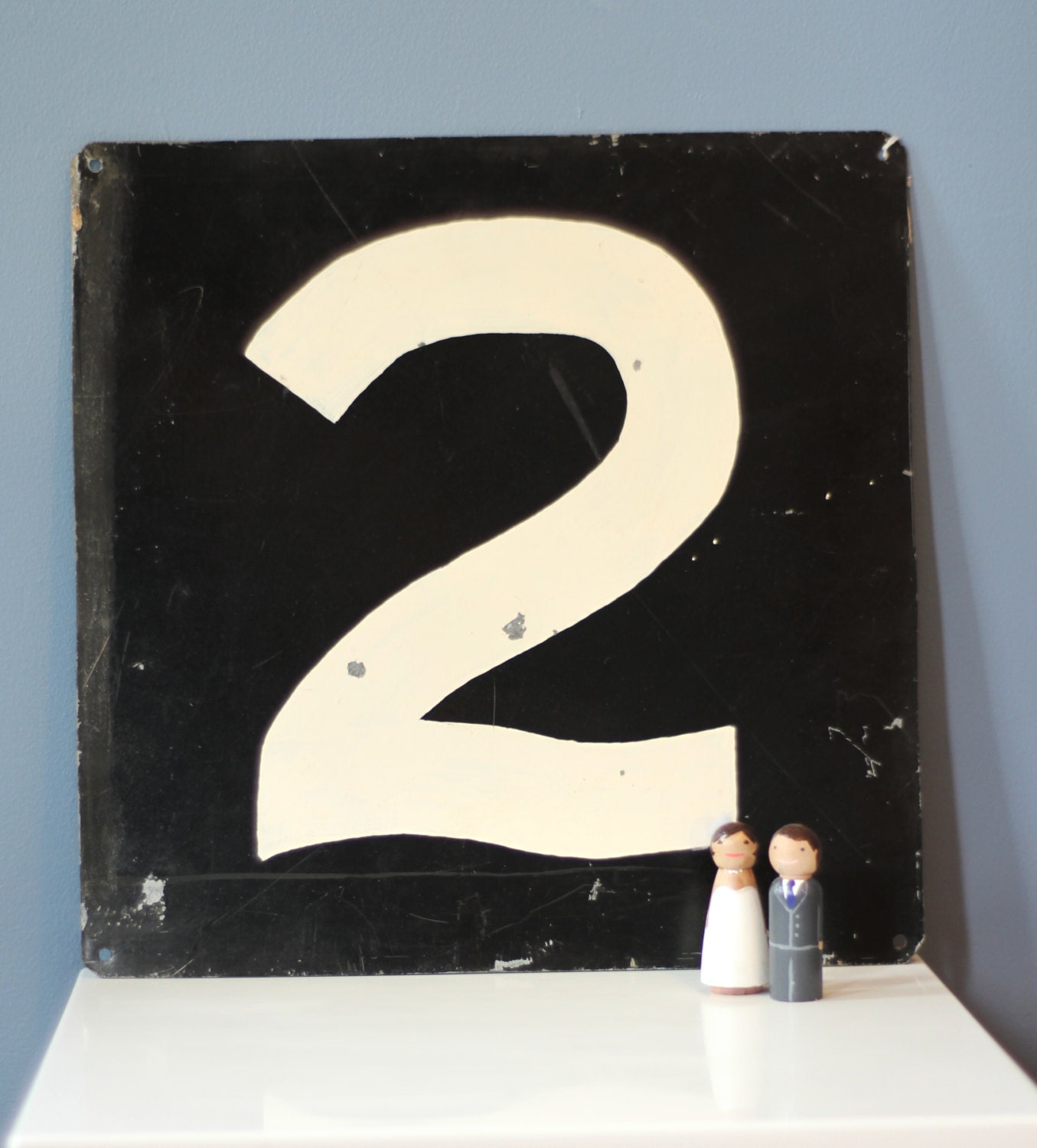 Metal Number Sign - Number 2