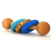 Waldorf Baby Rattle - Personalized Baby Toy - Wooden Rattle - Teething Toy