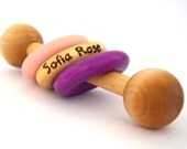 Montessori Rattle - Pick Any 2 Colors - Personalized Baby Toy - Natural and Eco Friendly Gift