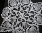 White Pineapple Centerpiece Doily./ Tablecloth / Tabletopper