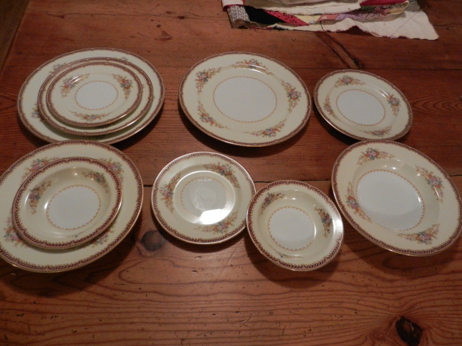 2 SETS Noritake Occupied Japan 5 piece place setting c 1940's