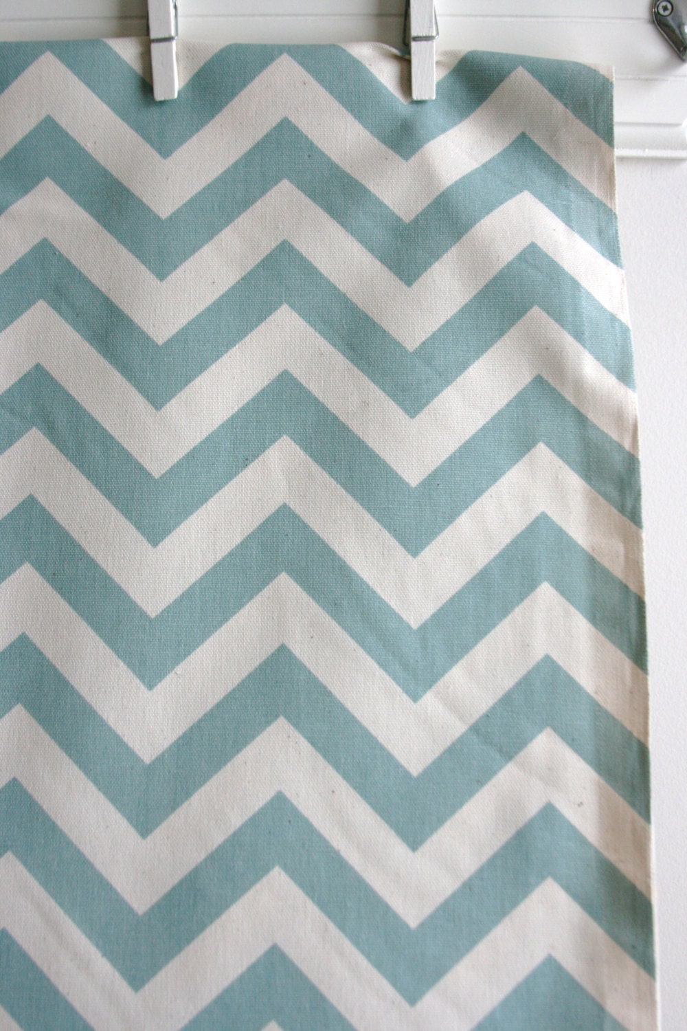 Blue Natural Chevron Home Decor Weight Fabric from Premier Prints - ONE YARD