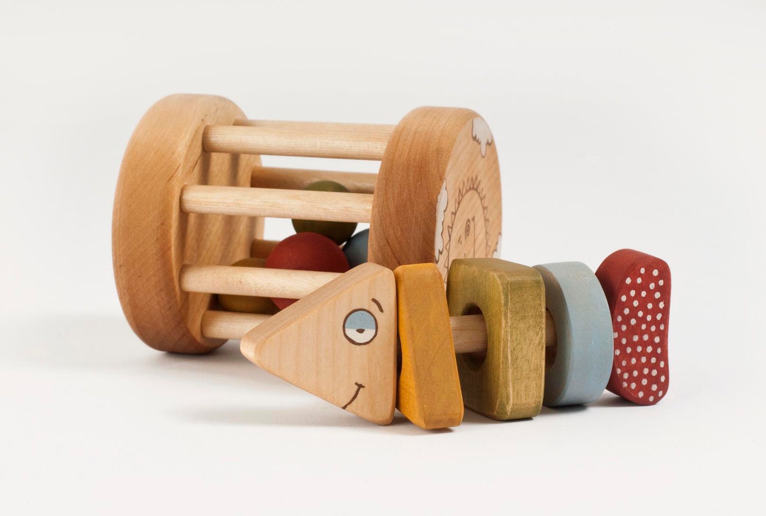 Wooden Rattle set eco-friendly baby toy