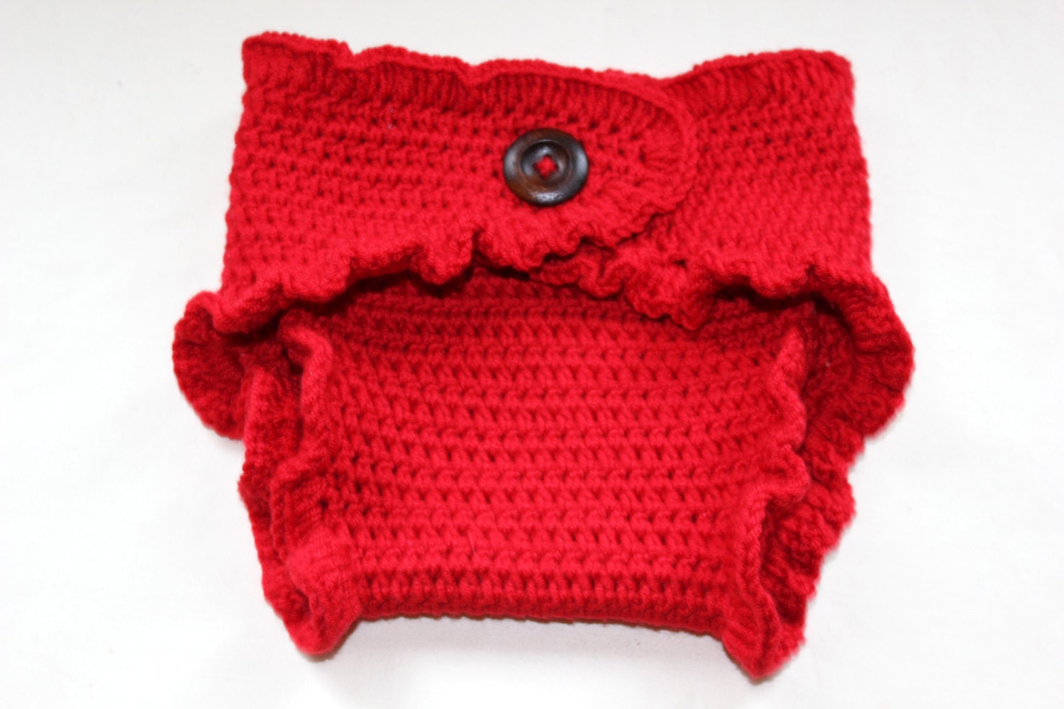 0032 - PDF PATTERN for Crochet Ruffled Baby Diaper Cover - Size 0-3 Months