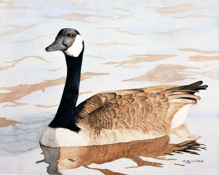 8x10 Wildlife Watercolor Print - Goose Art Print -Gift For Him- Giclee Print - Brown - Fine Art Watercolor Print - Home Decor