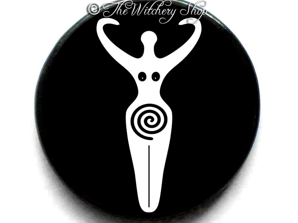 GODDESS Spirit - Talisman Amulet Mini Tile - Witch Wicca Pagan