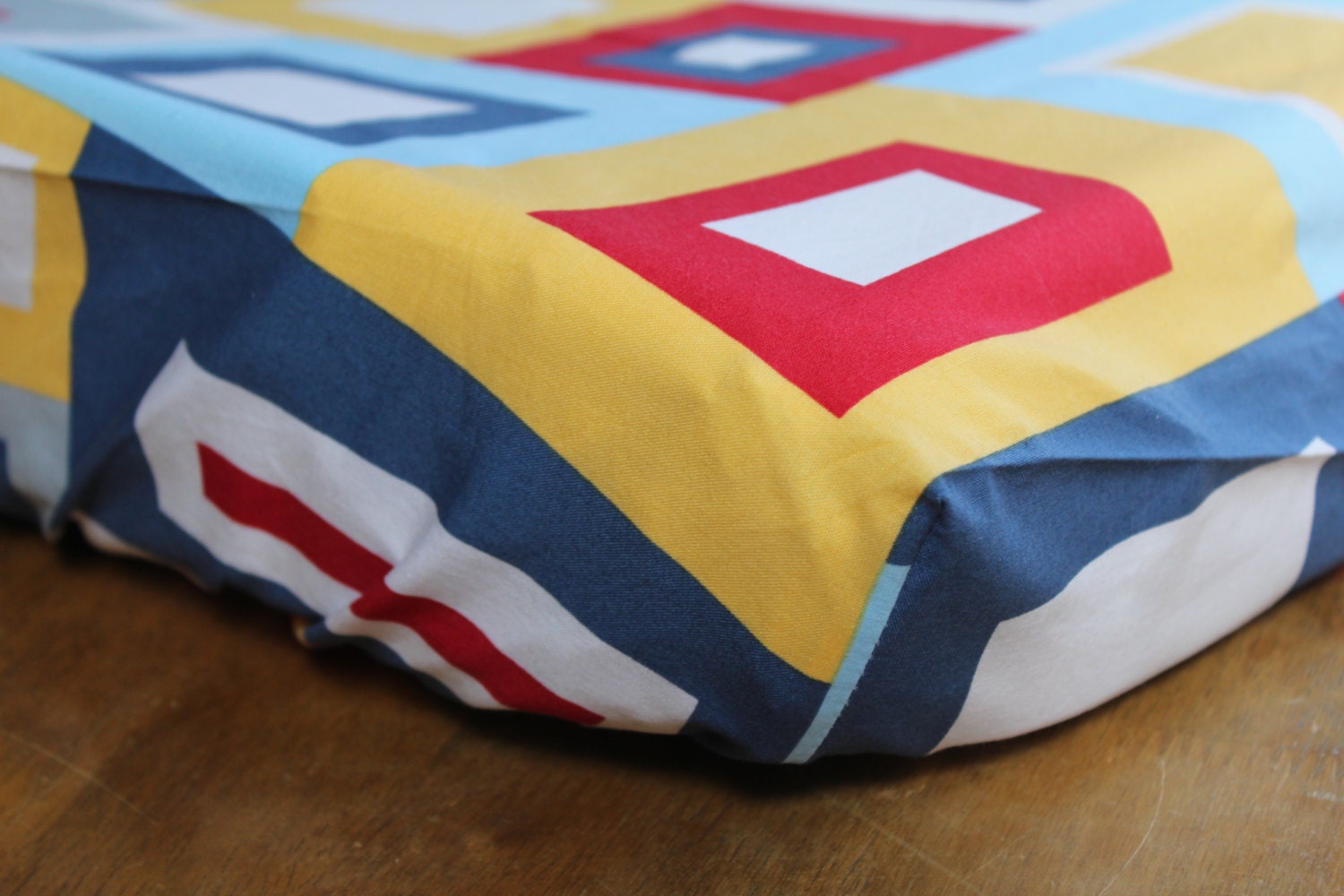 Blue, Red, Primary Color,  Modern Changing Pad Cover, changing table, Diaper Pad Cover, Girl, Boy,