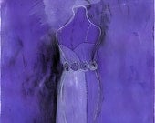 1920s Chiffon Dress Purple background Fine Art Giclee Print Limited Edition 50 Mother's Day
