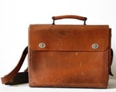 ORIGINAL vintage french real leather PLUMBER Workbag
