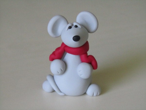 Polymer Clay Mouse Figurine