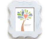 Unique Engagement Wedding Gift for Bride Personalized Love Birds Bridal Shower Gift for Couples Art Print