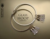 Glass Hoop Earrings with wonderful Czech Glass beads.