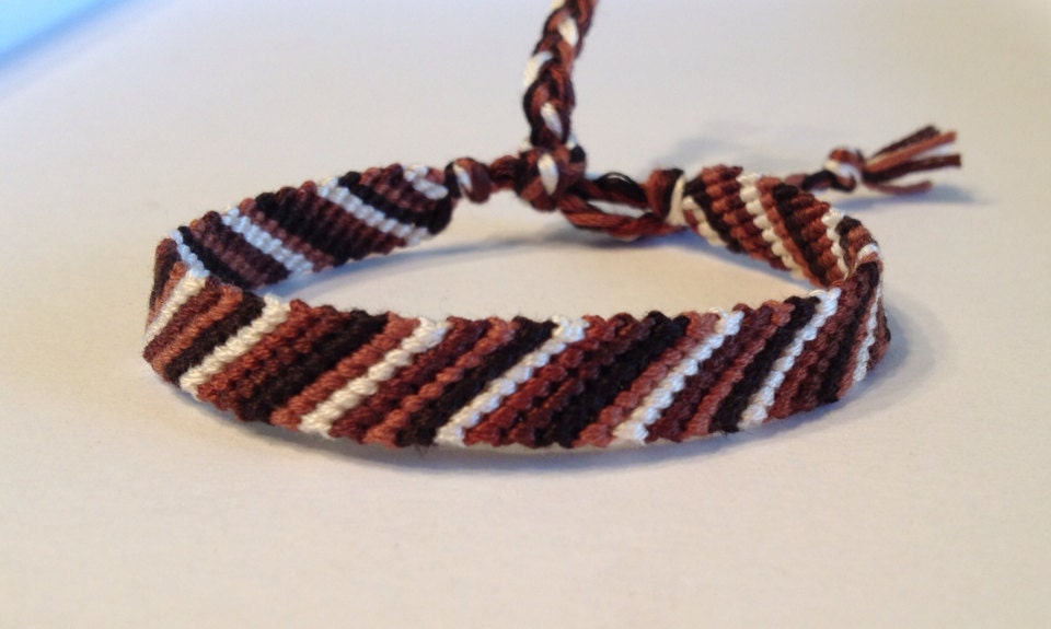 Shades of Browns Stripes - Friendship Bracelet