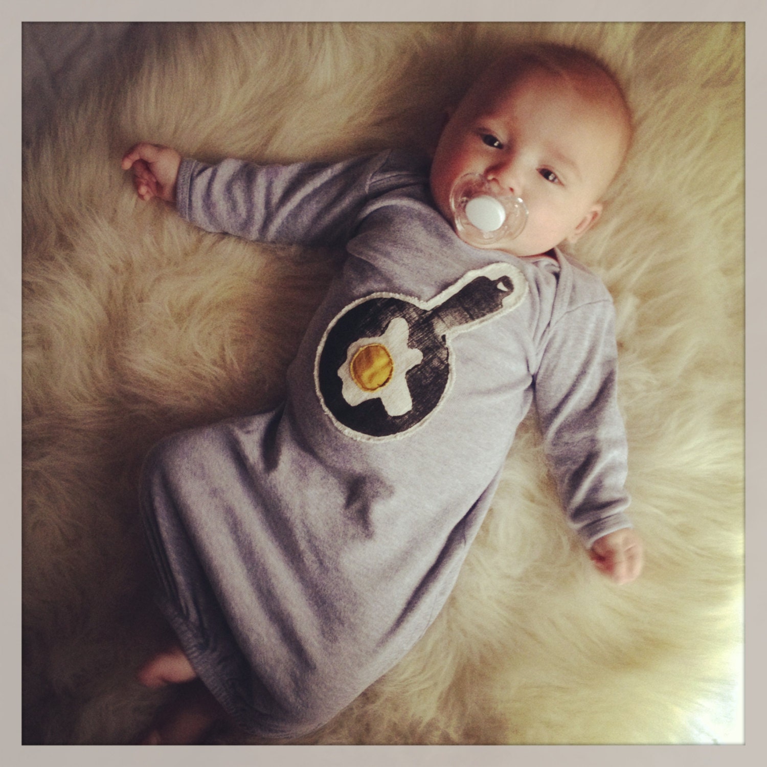 Sunny Side Up Egg Baby Gown