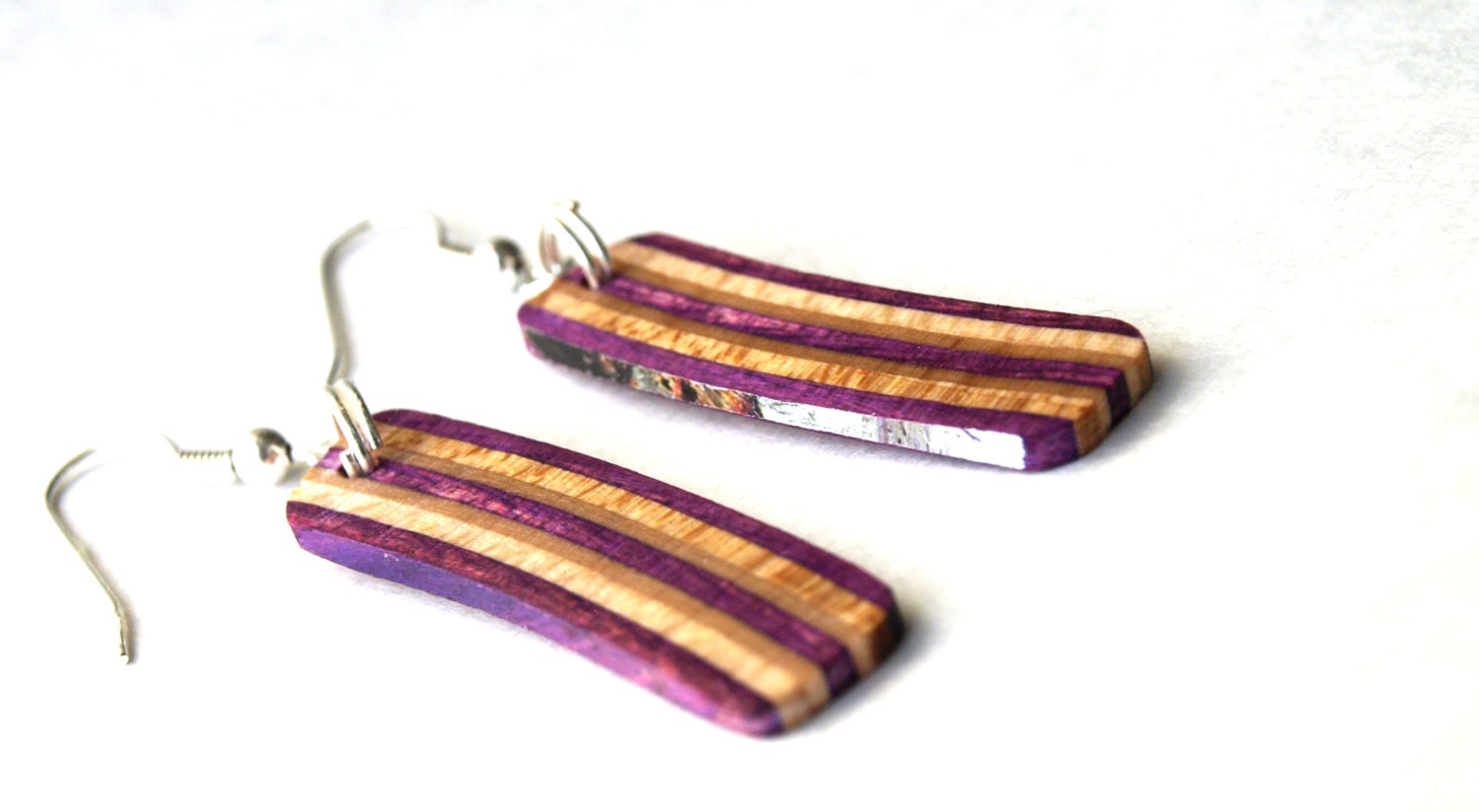 Recycled Skateboard Earrings