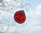 Stained Glass Ladybug Suncatcher
