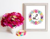 Though Very Humble : Custom Fiesta Wreath Monogram Print