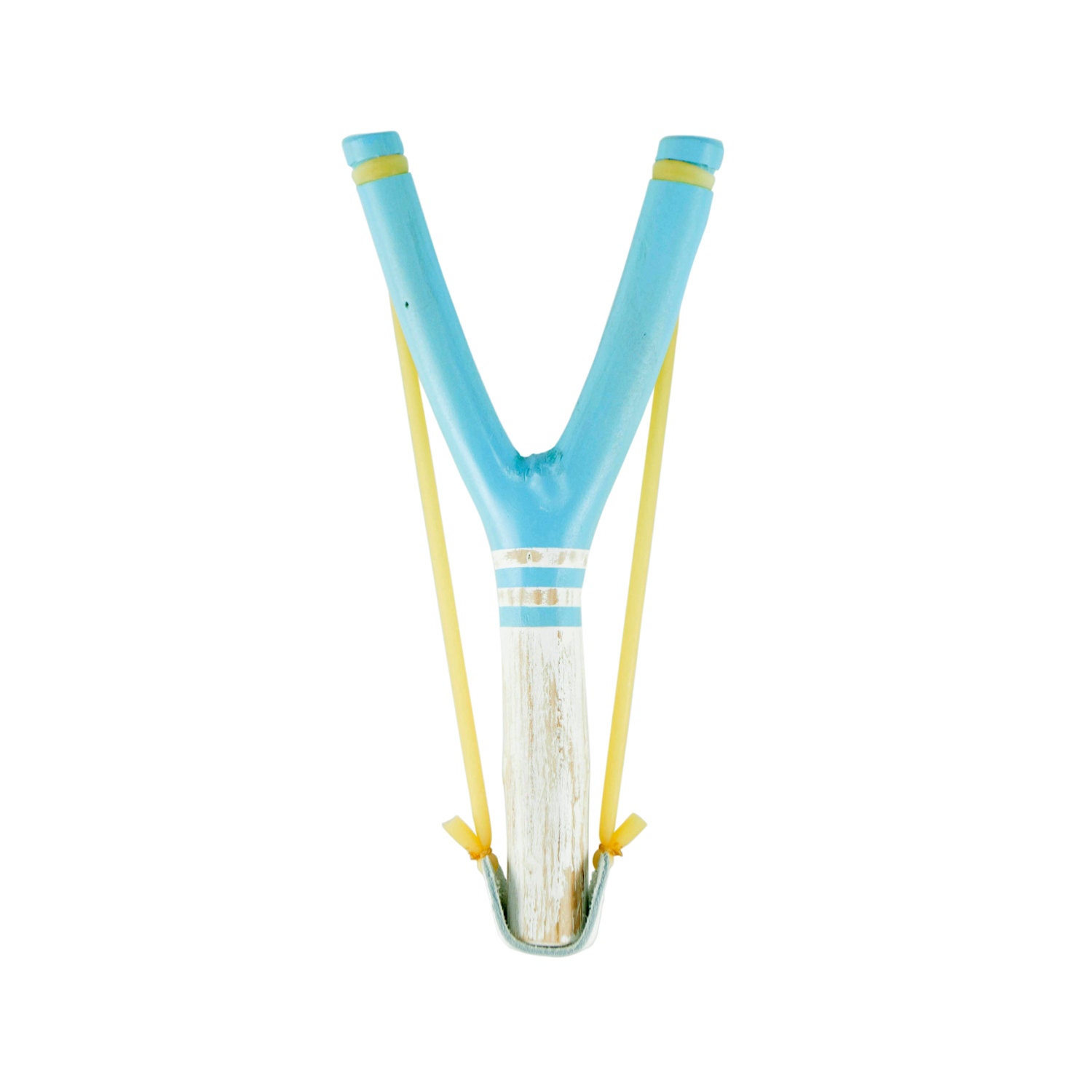 White and Blue Slingshot