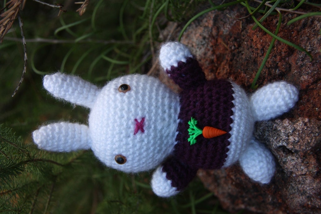 Amigurumi bunny rabbit, hand crocheted