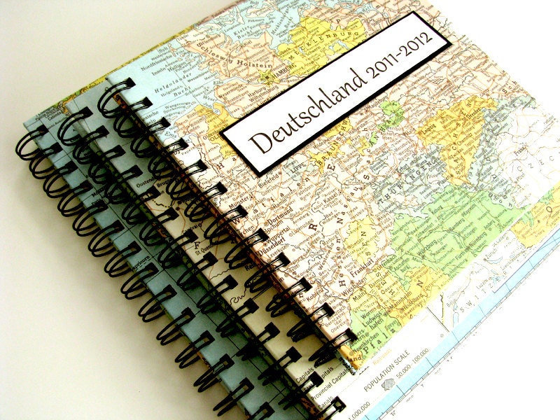 Travel Journal / Photo Album with Custom Map, 7"x7"