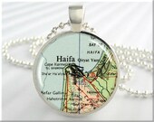 Haifa Map Pendant Resin Pendant Charm Haifa Israel Travel Necklace Picture Pendant (518RS)