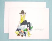 Bon Voyage Blank Greeting Card