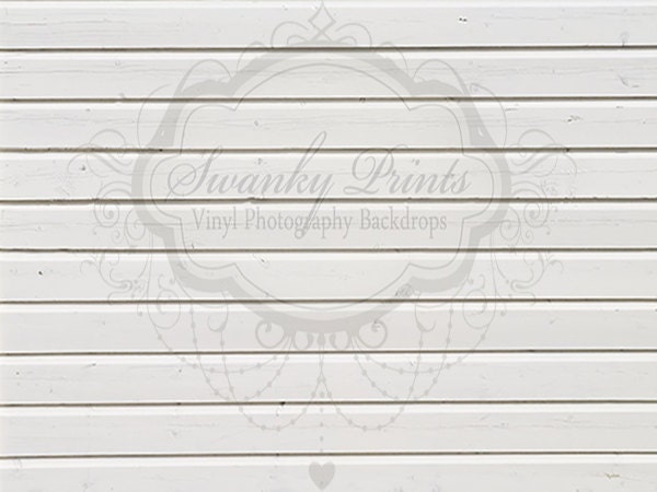 4ft x 3ft Vinyl Photography Backdrop  / Smooth White Wood