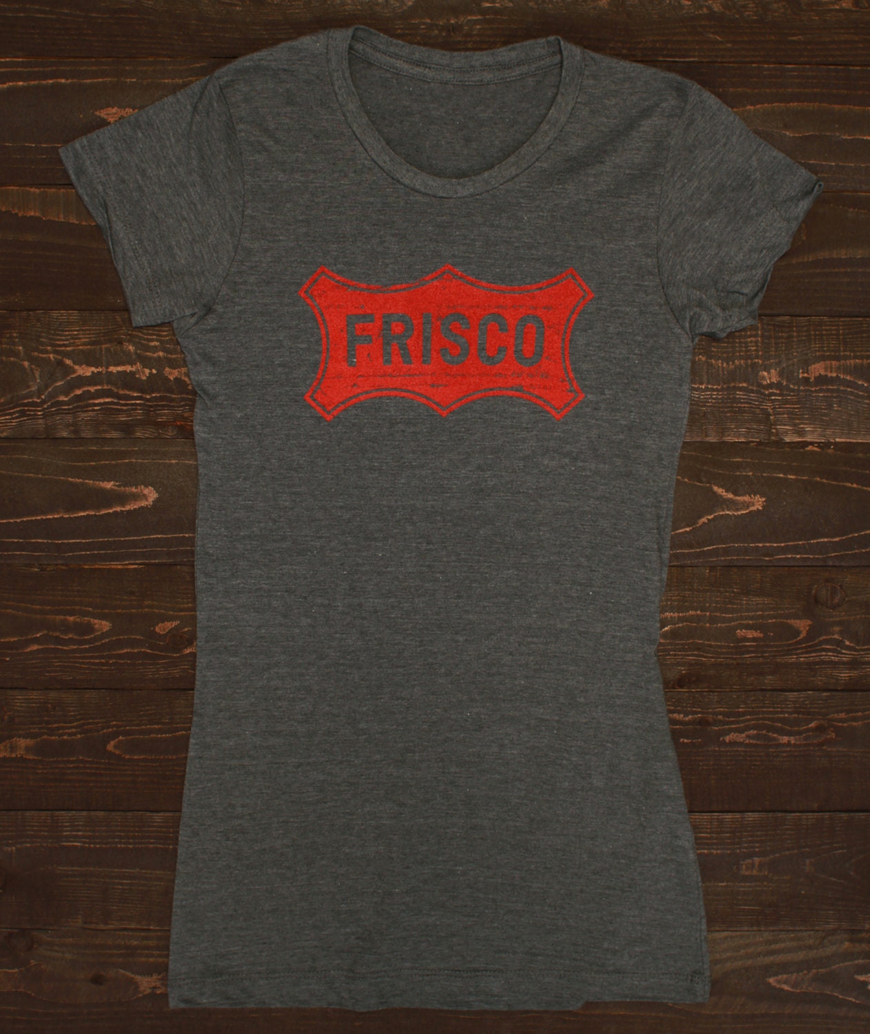 Frisco Texas Railroad  Women's T-shirt - Charcoal Heather Blend
