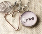 Personalized Charm Necklace - 1 Name using Your Child's Actual Signature