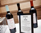 Wedding Guestbook Kit, Wine Bottle Wedding Guest Book Kit Gift Boxed, wine labels, wedding Wine label guest book, Guestbook Wine Kit