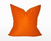 20" x 20" Decorative Throw Pillow / Accent Cushion Cover (Indoor) (Light-Weight Orange Solid)