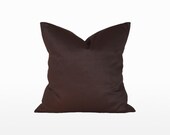16" x 16" Decorative Throw Pillow / Accent Cushion Cover (Indoor) (Light-Weight Brown Solid)