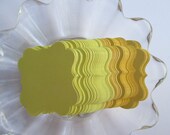 Shades of Yellow Wedding, Escort, Place cards, tags, 100pc
