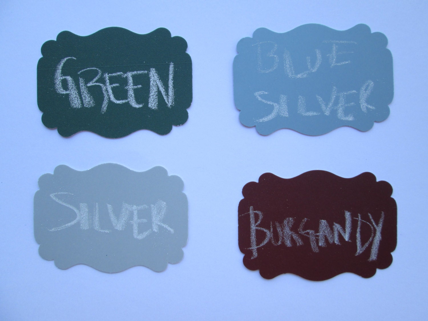 Chalkboard Paper Wedding, Escort, Place cards, tags, 50pc