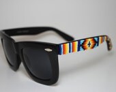 Beaded Sunglasses Thick Blue