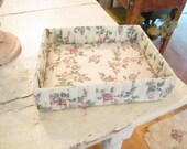 Vintage fabric knick knack holder prairie romantic  country