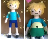 MADE TO ORDER, Inspired by Adventure Time, Finn Without His Hat Plush :3