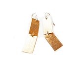double brass earrings