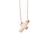 side cross necklace