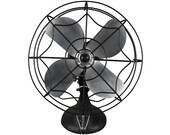 Vintage 1940s Cast Iron Base Mastercraft Tabletop Electric Fan, Beautiful Condition