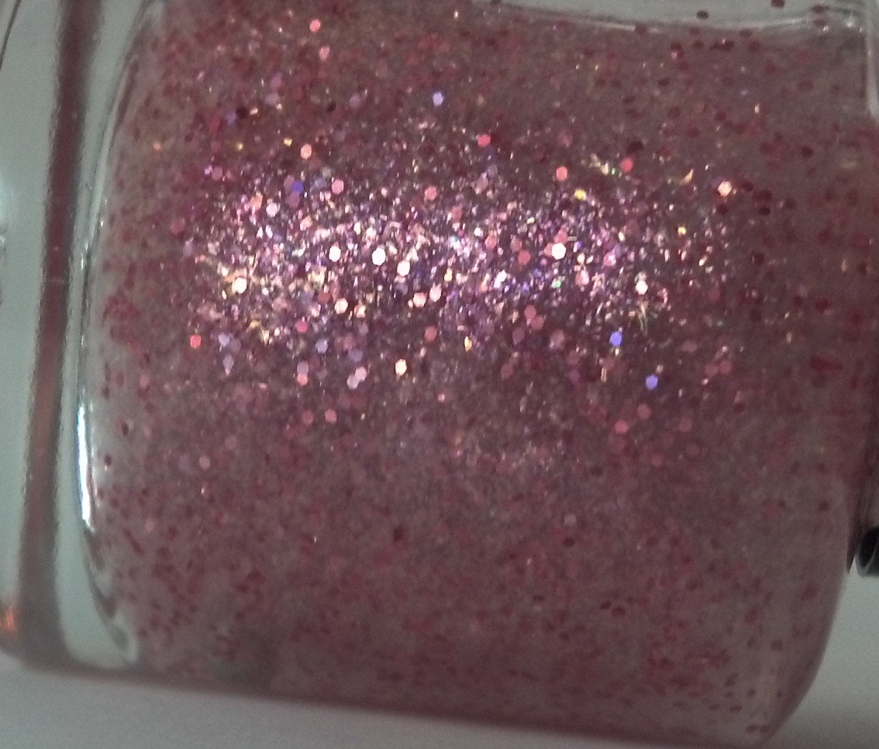 Blossom - Nail Polish - Pink Glitter - Holographic Glitter - Handmade Nail Polish - Nail Lacquer