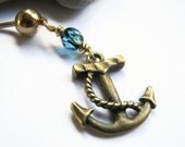 Anchor Belly Button Jewelry, Gold Bellybutton RIng