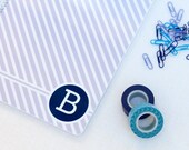 Personalized Notebook - Thin Stripe Collection - Spiral Bound - Choice of Color - Monogrammed Il_170x135