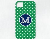 Personalized iPhone 5 or 4 / 4S Case - Preppy Polka Dot Collection Il_170x135