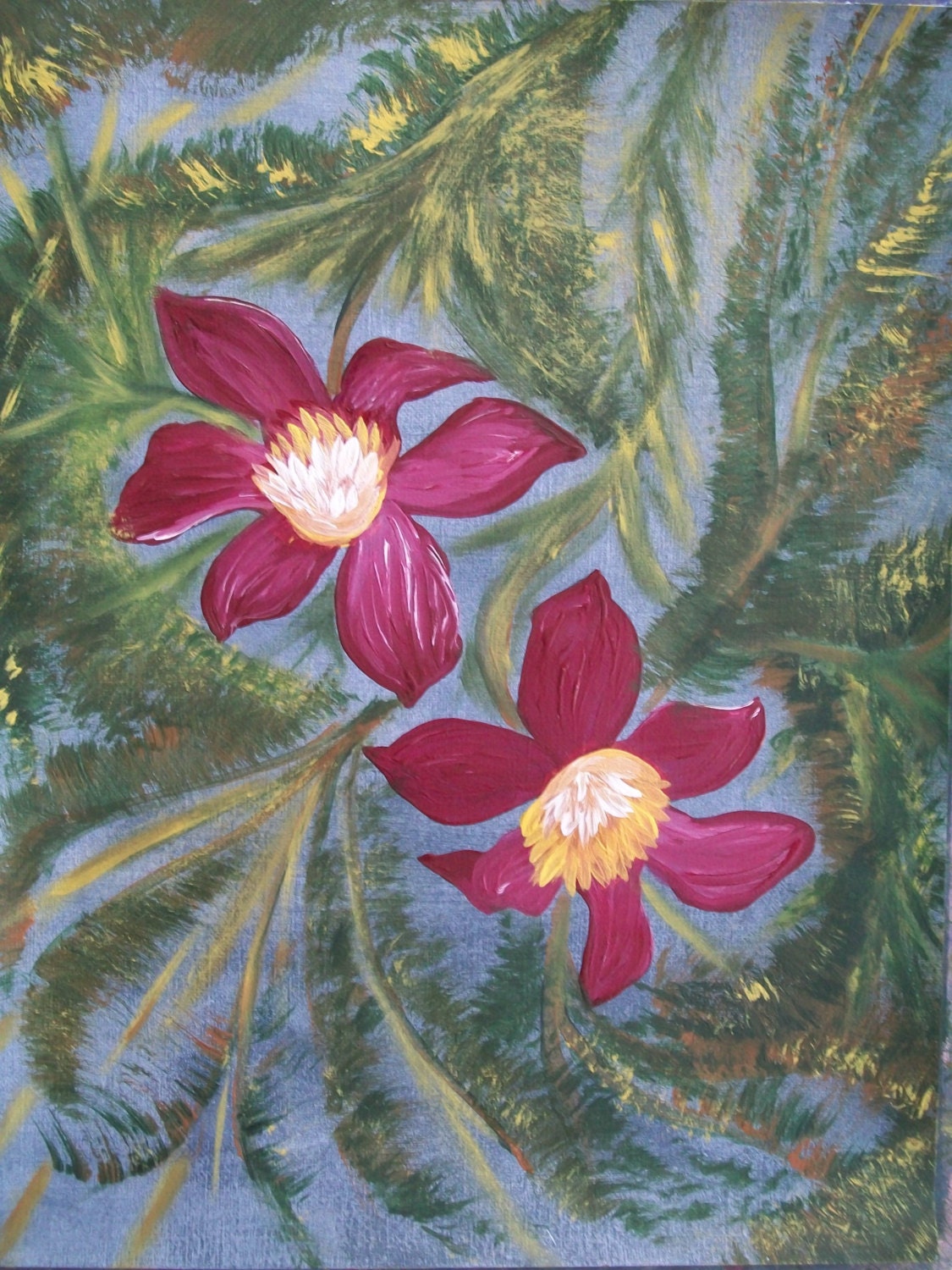 Flowerscape Original Painting Acrylic 11X14