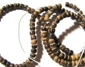 Tiger Wood Rondelle bead destash