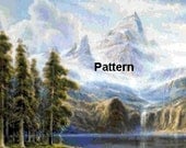 Mountain N2. Counted Cross Stitch Pattern. PDF Files. Free shipping.
