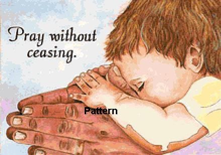 Pray Without Ceasing. Cross Stitch Pattern. PDF Files.  Free shipping.