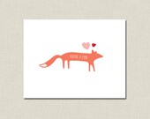 you're a fox // blank valentine notecard