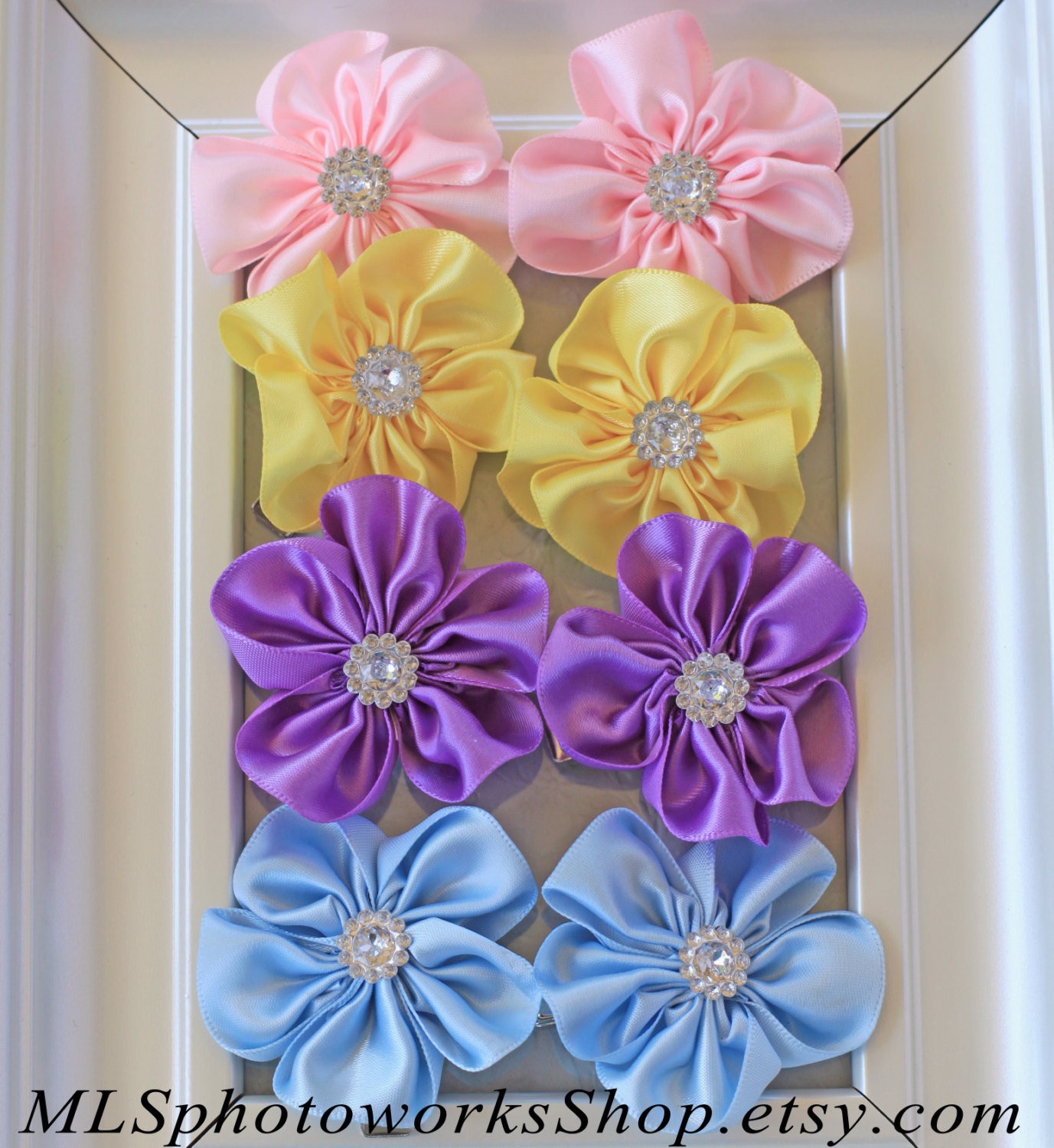 Special 1.00 Flower Hair Clip Set Super Sale - 4 Sets for 8 Dollars